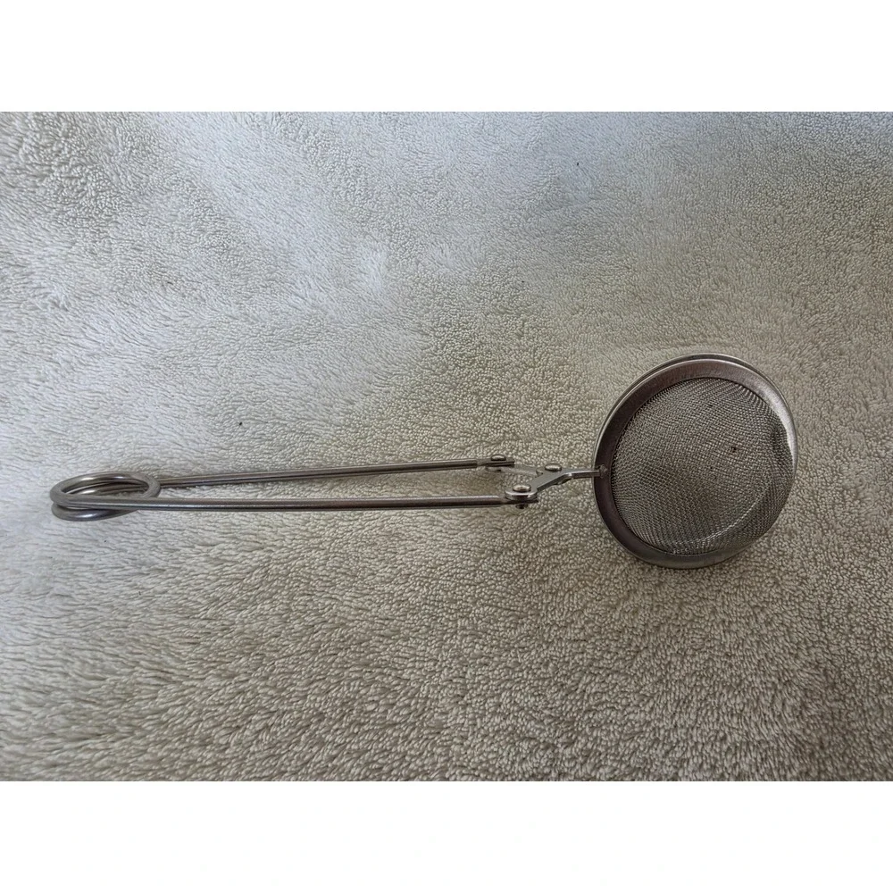 Vintage Safety Pin Style Mesh Tea Ball Infusers 2 Stainless Steel Steepers